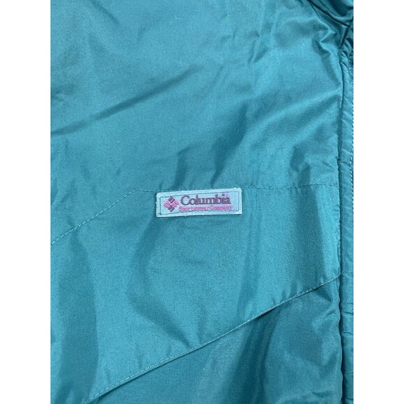 Vintage Columbia Whirlibird Ski Jacket Women’s Large Teal Green Radial Sleeve - Picture 2 of 9
